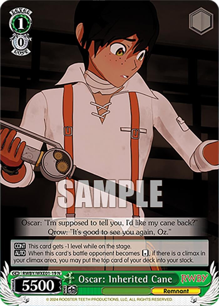 Oscar: Inherited Cane (119) [RWBY] - Weiss Schwarz Single
