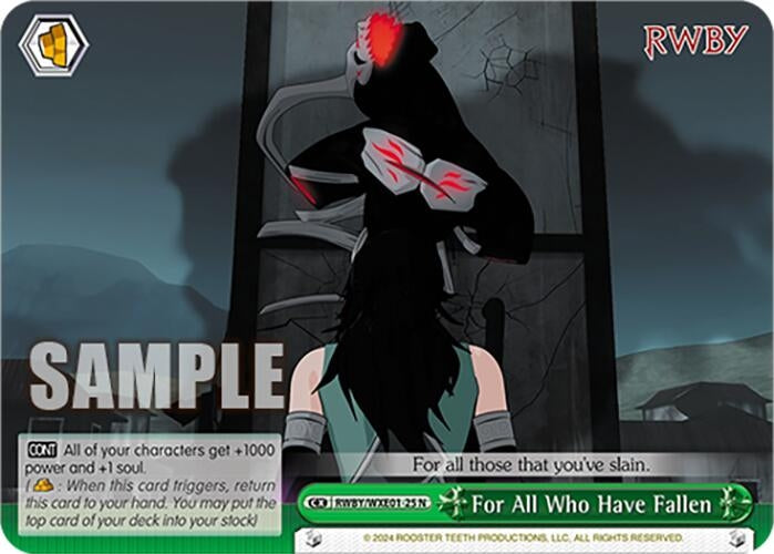 For All Who Have Fallen (125) [RWBY] - Weiss Schwarz Single
