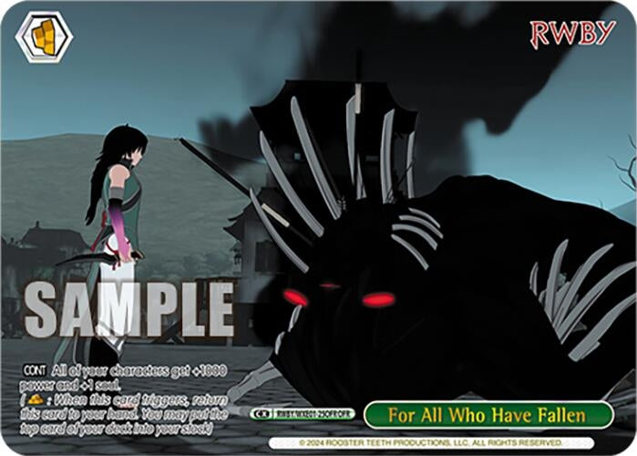 For All Who Have Fallen (OFR) (125) [RWBY] - Weiss Schwarz Single