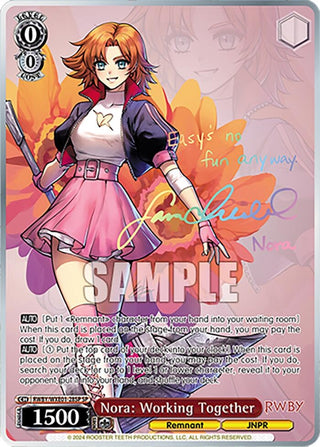 Nora: Working Together (SP) (128) [RWBY] - Weiss Schwarz Single