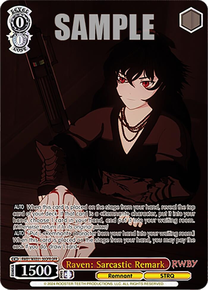 Raven: Sarcastic Remark (OFR) (130) [RWBY] - Weiss Schwarz Single