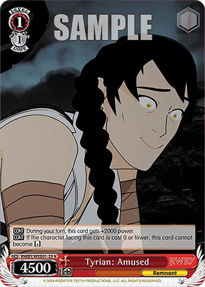 Tyrian: Amused (135) [RWBY] - Weiss Schwarz Single