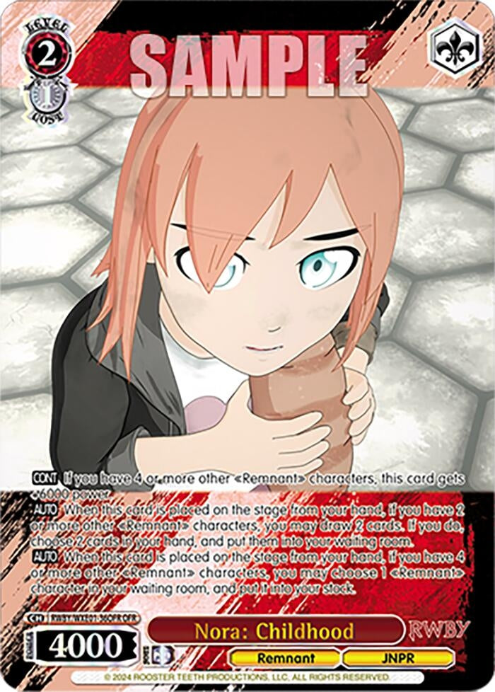 Nora: Childhood (OFR) (136) [RWBY] - Weiss Schwarz Single