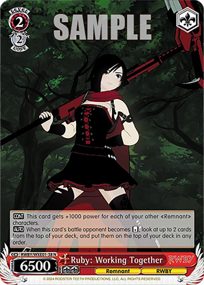 Ruby: Working Together (138) [RWBY] - Weiss Schwarz Single