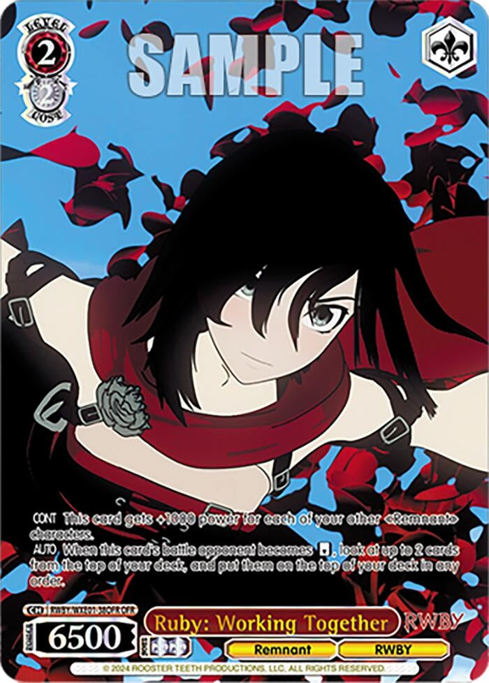 Ruby: Working Together (OFR) (138) [RWBY] - Weiss Schwarz Single
