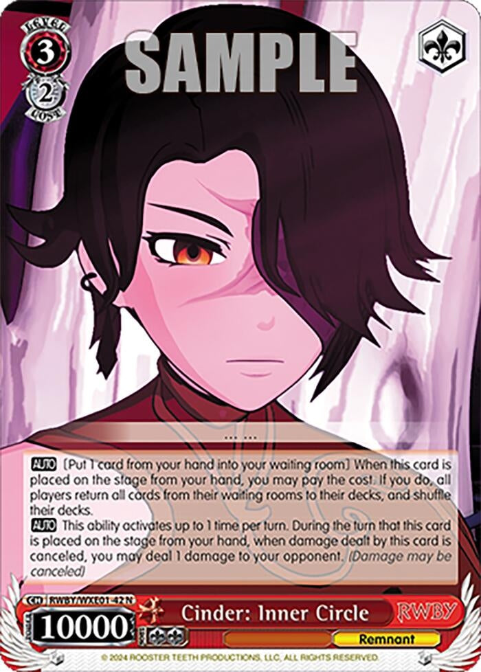 Cinder: Inner Circle (142) [RWBY] - Weiss Schwarz Single