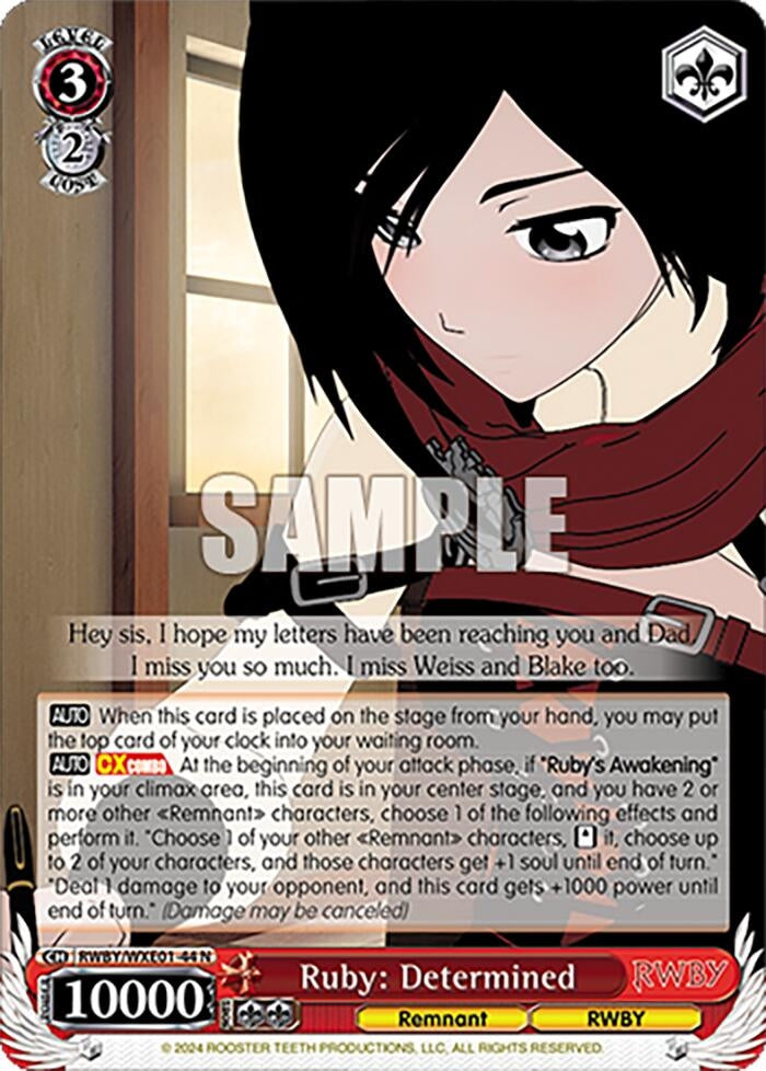 Ruby: Determined (144) [RWBY] - Weiss Schwarz Single