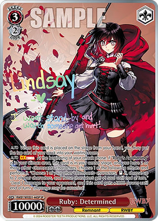 Ruby: Determined (SP) (144) [RWBY] - Weiss Schwarz Single