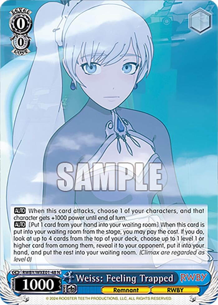 Weiss: Feeling Trapped (148) [RWBY] - Weiss Schwarz Single