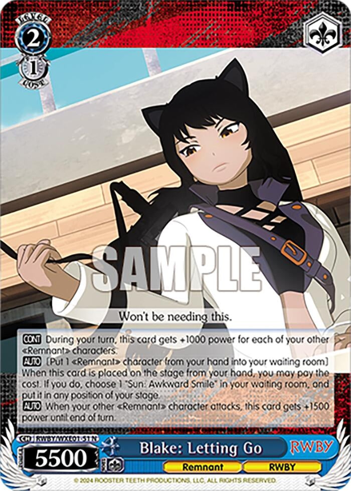 Blake: Letting Go (151) [RWBY] - Weiss Schwarz Single