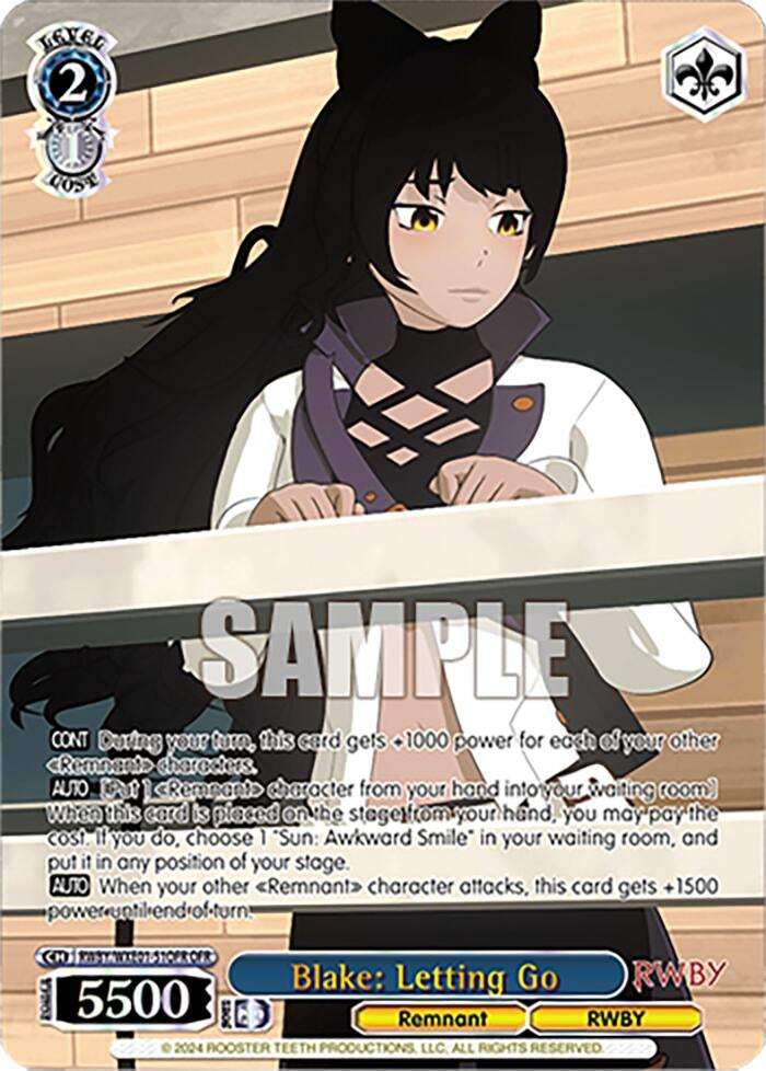 Blake: Letting Go (OFR) (151) [RWBY] - Weiss Schwarz Single