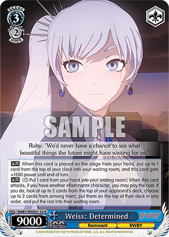 Weiss: Determined (153) [RWBY] - Weiss Schwarz Single