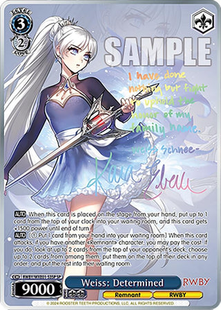 Weiss: Determined (SP) (153) [RWBY] - Weiss Schwarz Single