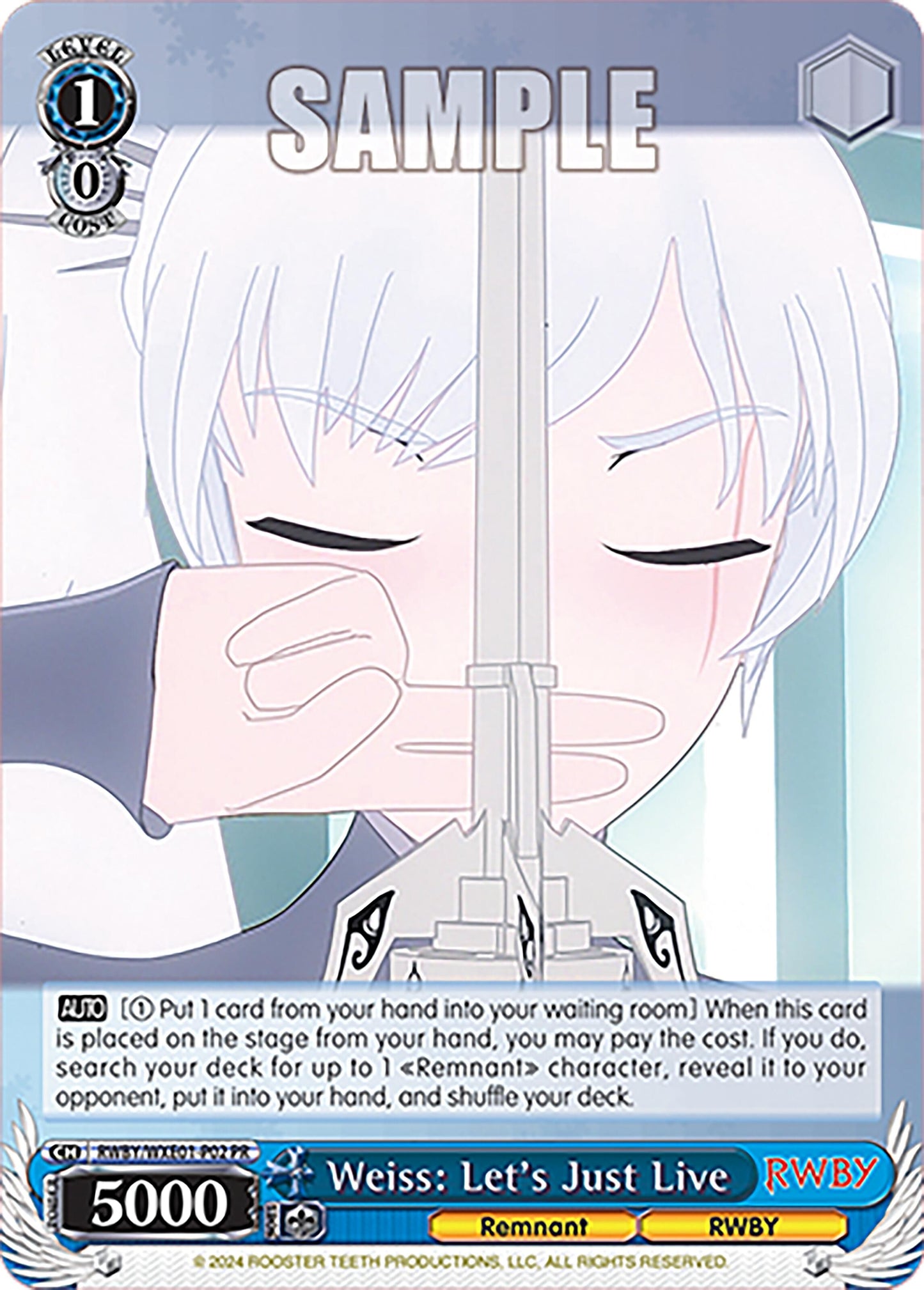 Weiss: Let’s Just Live (102) [RWBY] - Weiss Schwarz Single