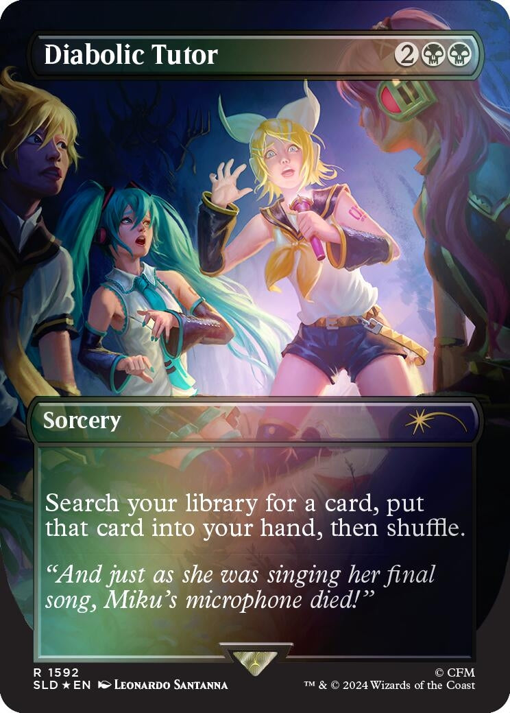 Diabolic Tutor (1592) (Rainbow Foil) (1592) [SLD] - MTG Single