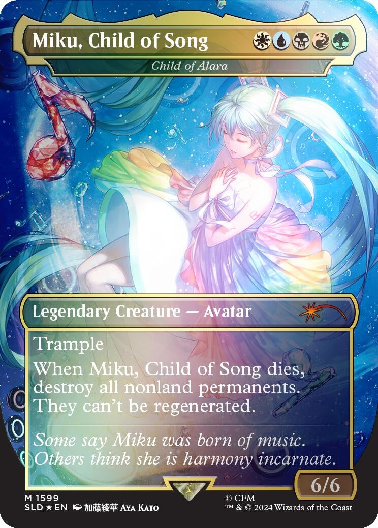 Miku Child of Song - Child of Alara (Rainbow Foil) (1599) [SLD] - MTG Single