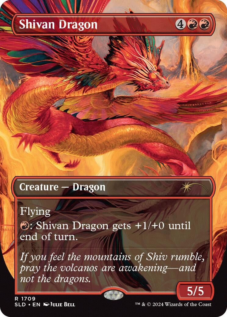 Shivan Dragon (1709) [SLD] - MTG Single