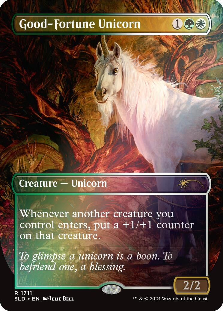 Good-Fortune Unicorn (Rainbow Foil) (1711) [SLD] - MTG Single