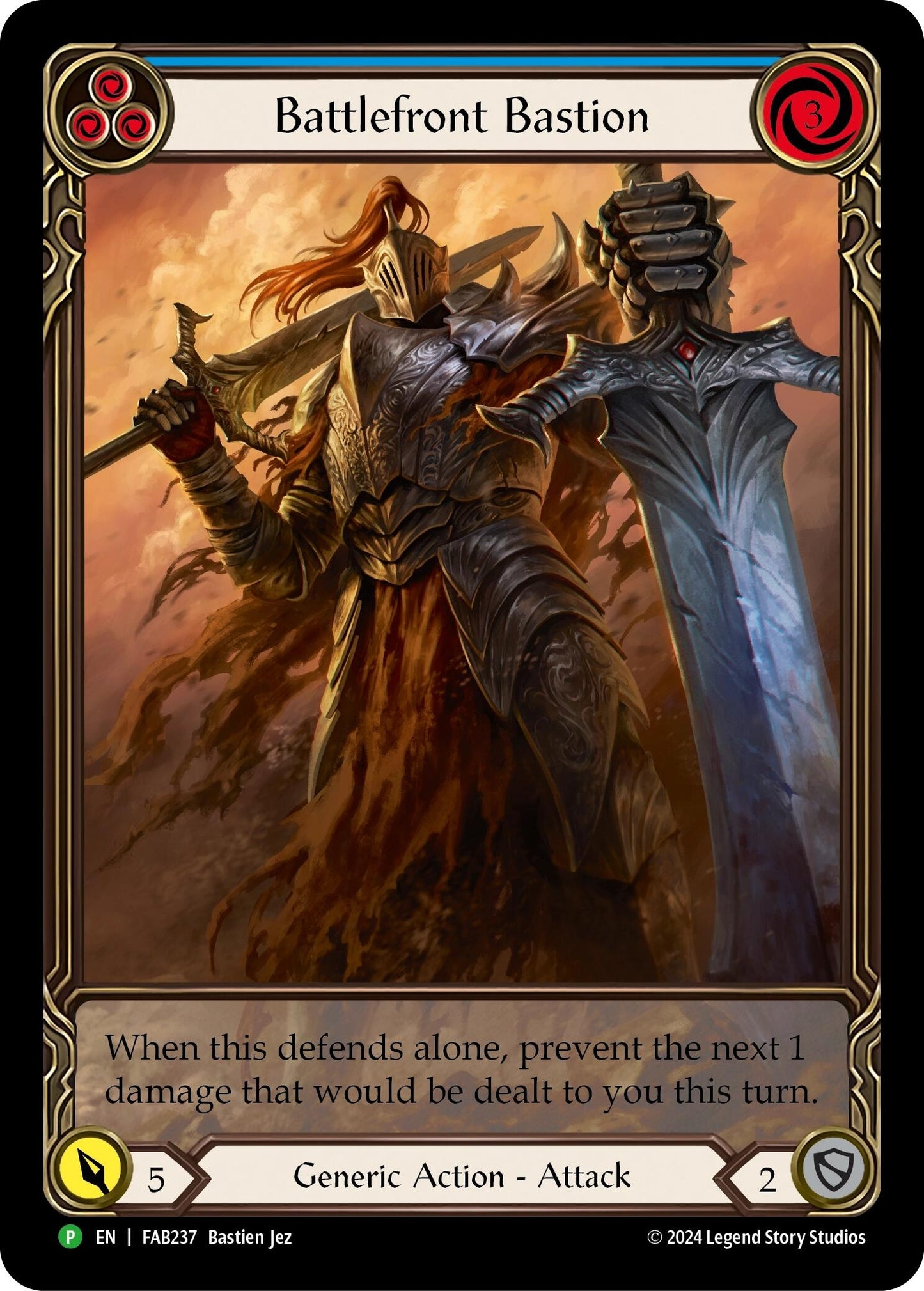 Battlefront Bastion (Blue) - FAB237 (237) [PR] - Flesh and Blood TCG Single