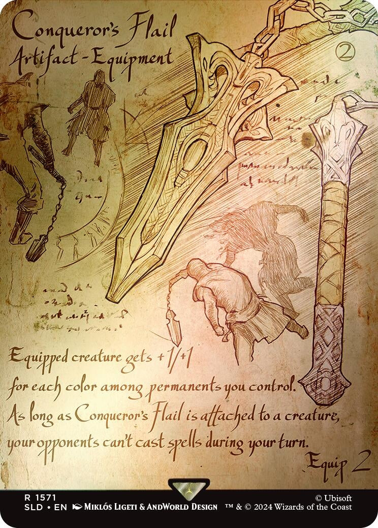 Conqueror’s Flail (Rainbow Foil) (1571) [SLD] - MTG Single