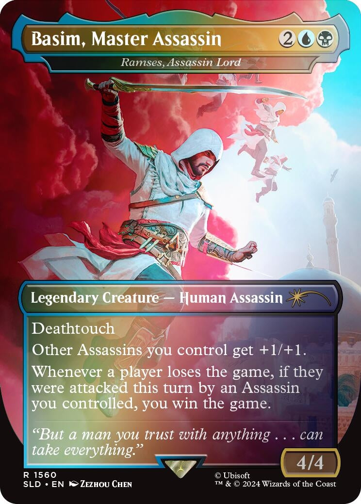Basim Master Assassin - Ramses Assassin Lord (Rainbow Foil) (1560) [SLD] - MTG Single