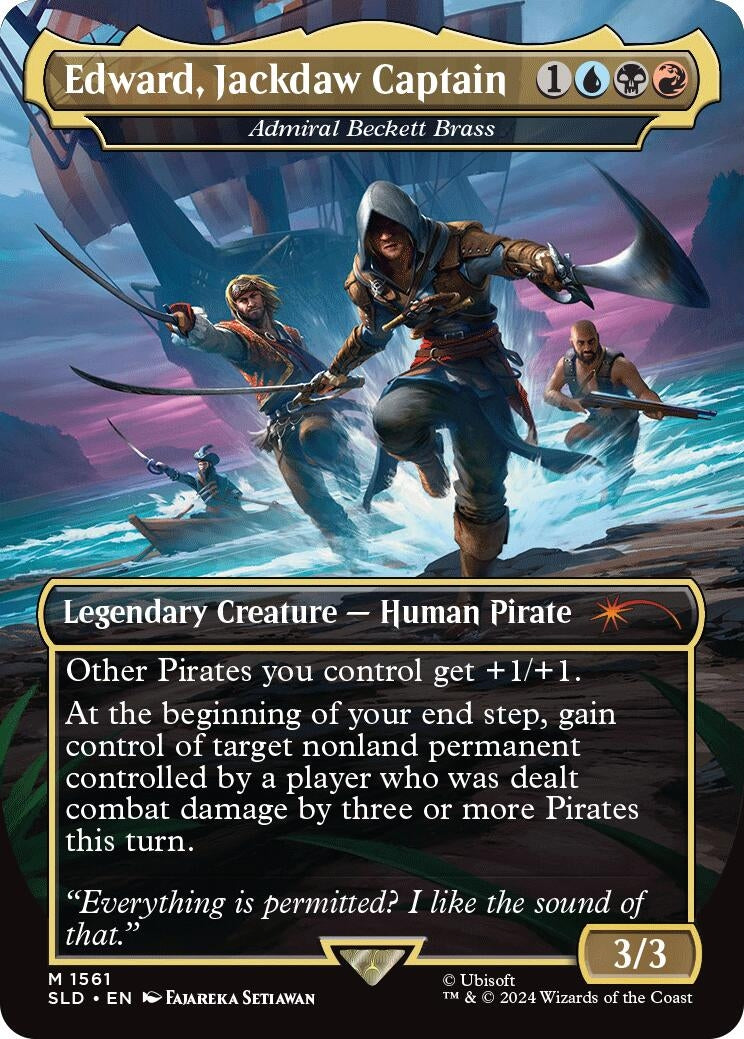 Edward Jackdaw Captain - Admiral Beckett Brass (1561) [SLD] - MTG Single