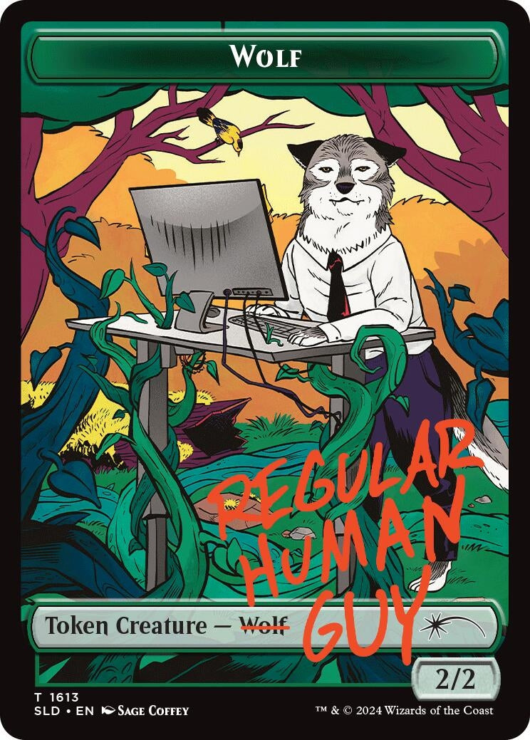 Wolf Token (0) [SLD] - MTG Single