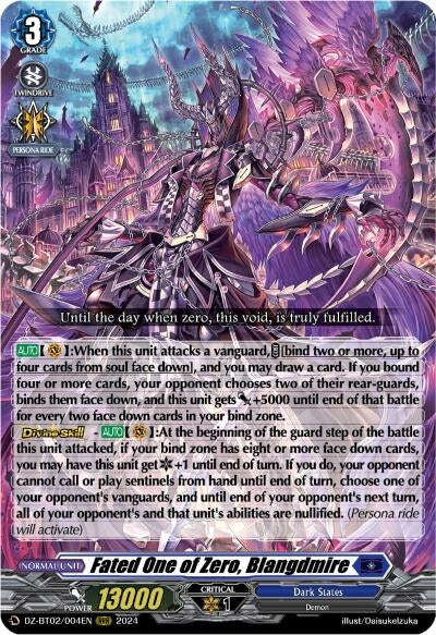Fated One of Zero Blangdmire (2004) [DZBT02] - Cardfight Vanguard Single