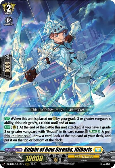 Knight of Bow Streaks Nilberis (2011) [DZBT02] - Cardfight Vanguard Single