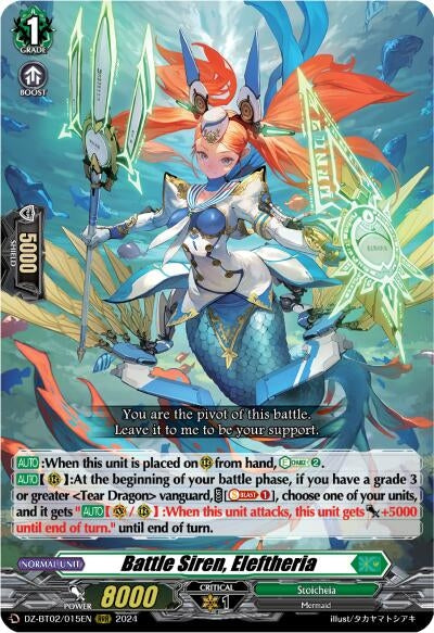 Battle Siren Eleftheria (2015) [DZBT02] - Cardfight Vanguard Single
