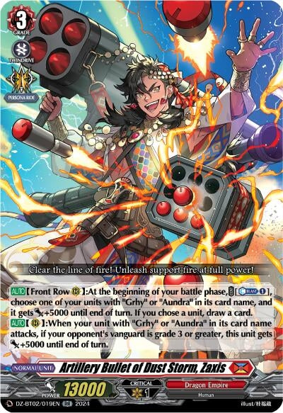 Artillery Bullet of Dust Storm Zaxis (2019) [DZBT02] - Cardfight Vanguard Single