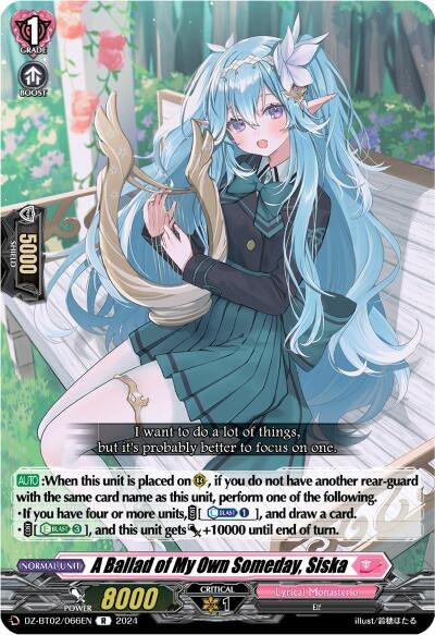 A Ballad of My Own Someday Siska (2066) [DZBT02] - Cardfight Vanguard Single