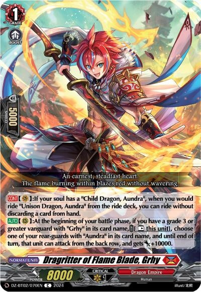 Dragritter of Flame Blade Grhy (2070) [DZBT02] - Cardfight Vanguard Single