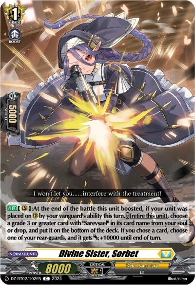 Divine Sister Sorbet (2102) [DZBT02] - Cardfight Vanguard Single