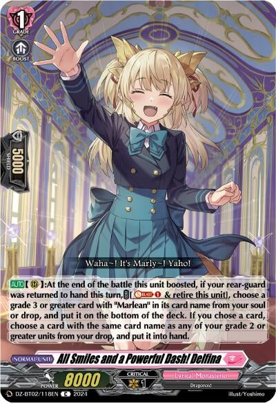 All Smiles and a Powerful Dash! Delfina (2118) [DZBT02] - Cardfight Vanguard Single