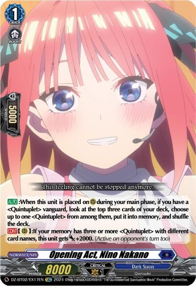 Opening Act Nino Nakano (EXC) (217) [DZBT02] - Cardfight Vanguard Single