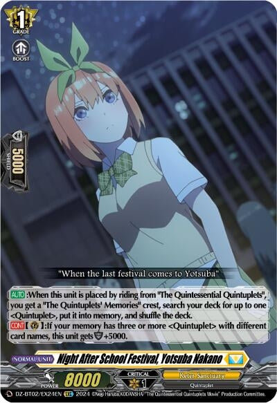 Night After School Festival Yotsuba Nakano (EXC) (224) [DZBT02] - Cardfight Vanguard Single