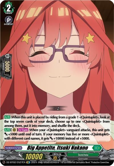 Big Appetite Itsuki Nakano (EXC) (227) [DZBT02] - Cardfight Vanguard Single