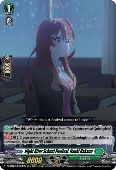Night After School Festival Itsuki Nakano (EXC) (228) [DZBT02] - Cardfight Vanguard Single