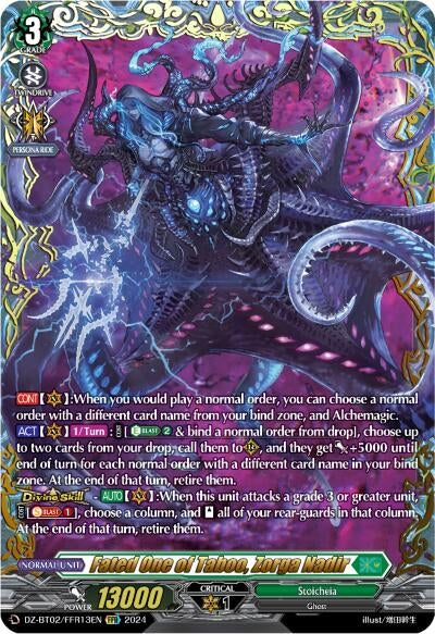 Fated One of Taboo Zorga Nadir (FFR) (213) [DZBT02] - Cardfight Vanguard Single