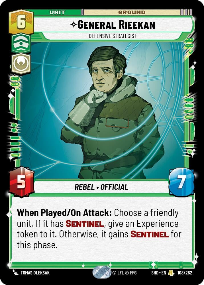 General Rieekan - Defensive Strategist (103) (SHD) - Star Wars: Unlimited Single