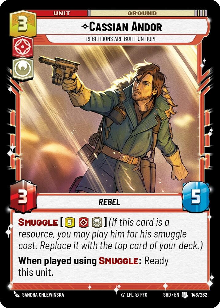 Cassian Andor - Rebellions Are Built On Hope (148) (SHD) - Star Wars: Unlimited Single