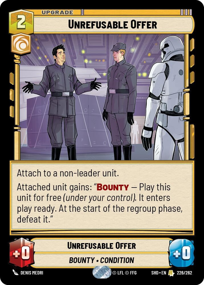 Unrefusable Offer (226) (SHD) - Star Wars: Unlimited Single
