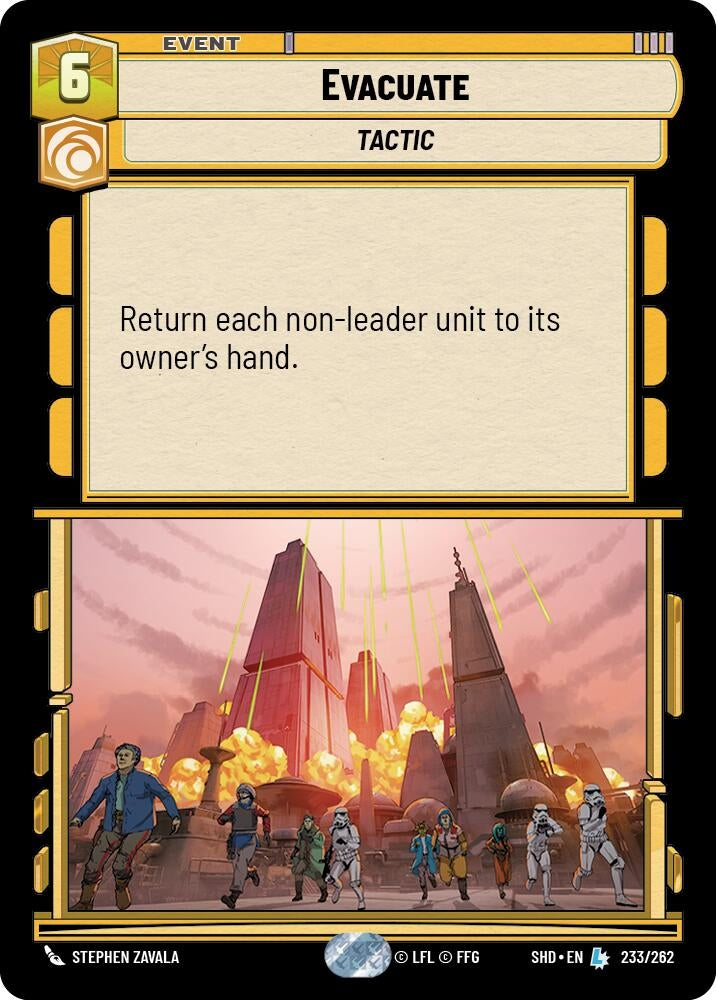 Evacuate (233) (SHD) - Star Wars: Unlimited Single