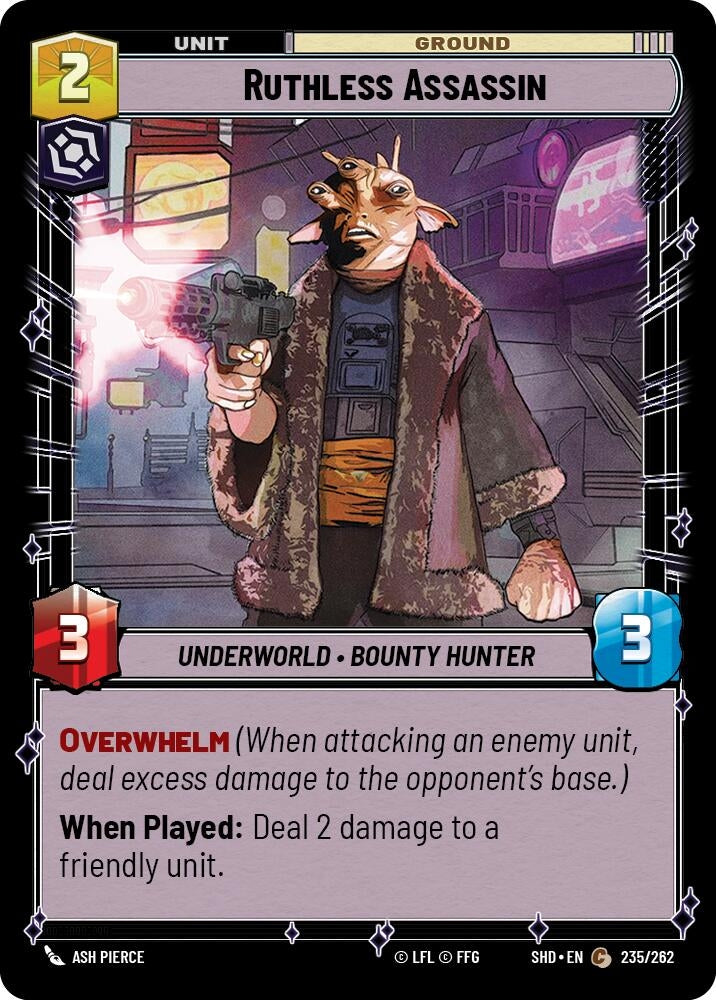 Ruthless Assassin (235) (SHD) - Star Wars: Unlimited Single