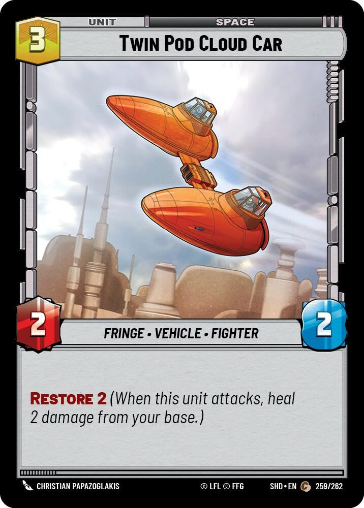 Twin Pod Cloud Car (259) (SHD) - Star Wars: Unlimited Single
