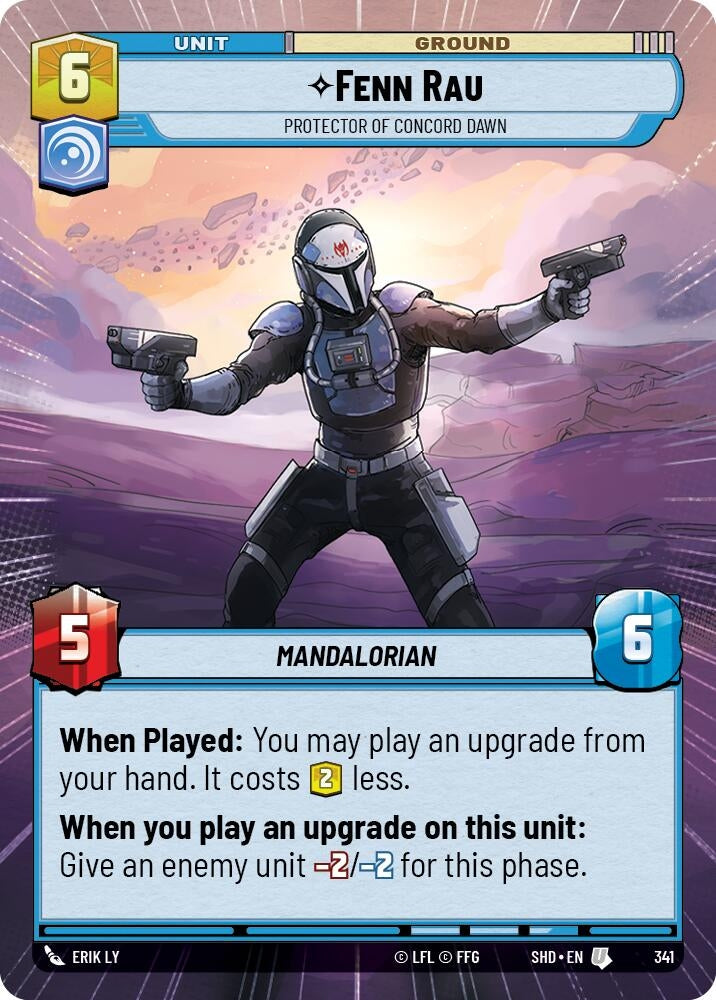 Fenn Rau - Protector of Concord Dawn (Hyperspace) (341) (SHD) - Star Wars: Unlimited Single