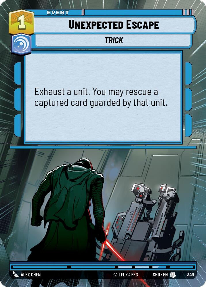 Unexpected Escape (Hyperspace) (349) (SHD) - Star Wars: Unlimited Single