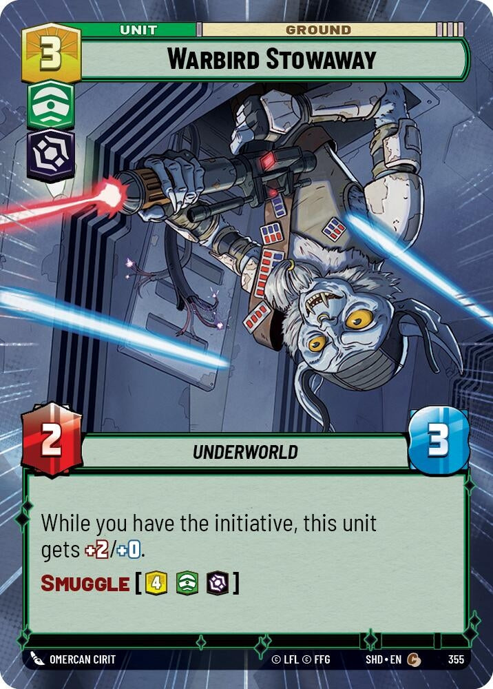 Warbird Stowaway (Hyperspace) (355) (SHD) - Star Wars: Unlimited Single