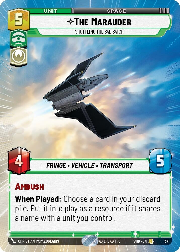 The Marauder - Shuttling the Bad Batch (Hyperspace) (371) (SHD) - Star Wars: Unlimited Single